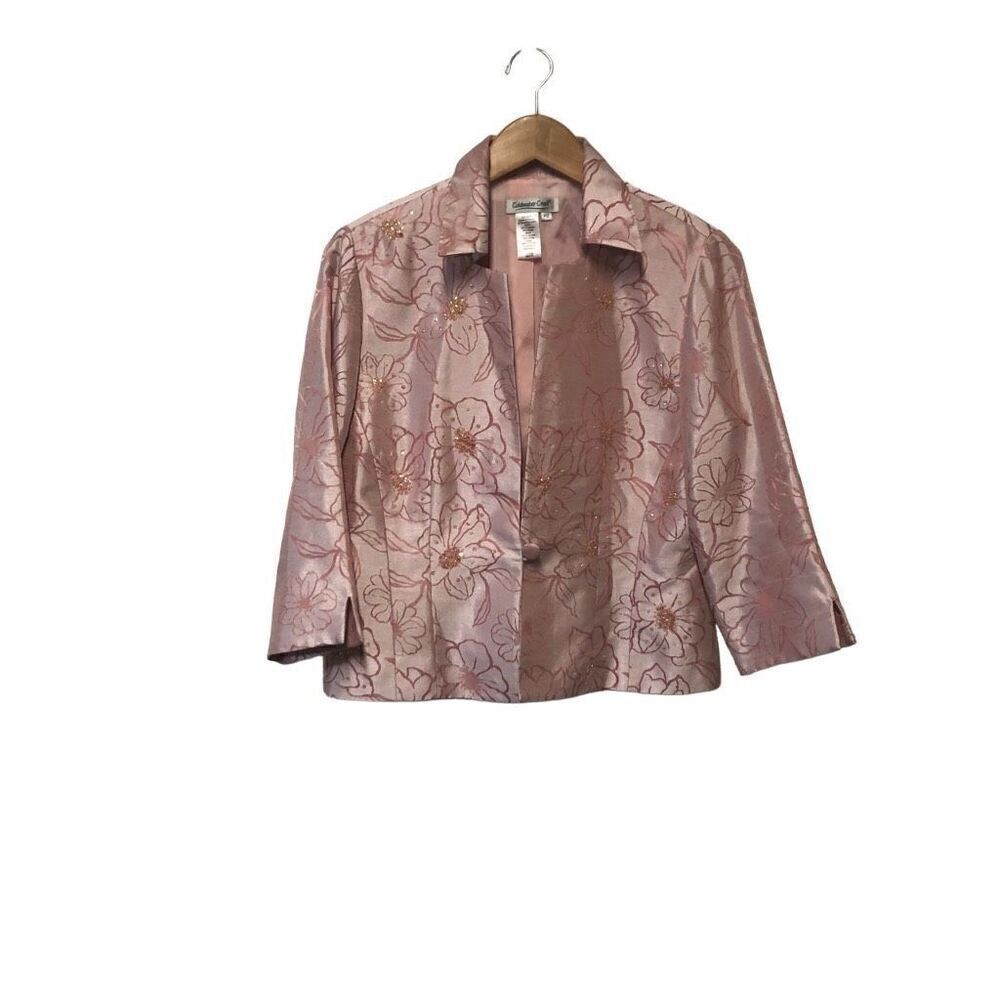 Coldwater Creek Size 12P Pretty in Pink Single Button Blazer